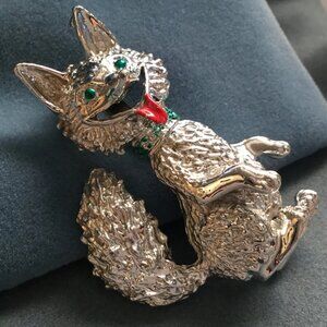 Vintage Silver Fox Brooch – Sly Style with a Smile